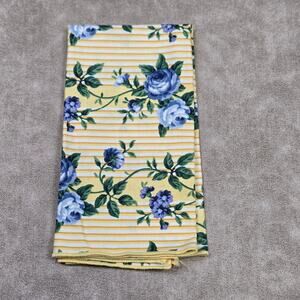 Longaberger Yellow & Blue Flower Print Fabric Napkin